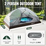 Forceatt Camping Tent 2-3 Person PU3000mm Waterproof Easy Setup Lightweight view 3