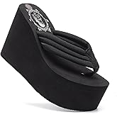 Like-know-like Womens Wedge Sandals Platform Sandals Women Chunky Wedge flip flops Sandals for Women