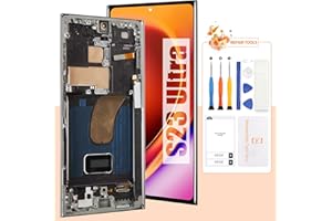 ARBILATO OLED Screen for Samsung Galaxy S23 Ultra Screen Replacement for S23 Ultra LCD Screen SM-S918B Touch Display Digitizer Assembly Repair Parts with Frame(with Fingerprint Function)(Only Fit US Version