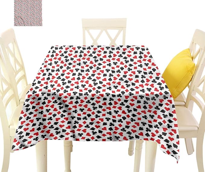 Amazing Poker Square Tablecloths, Playing Card Suits Themed