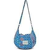 Crescent Crossbody Bag for Women Boho Sling Purse with Zipper Lightweight Hobo Messenger Shoulder Bag