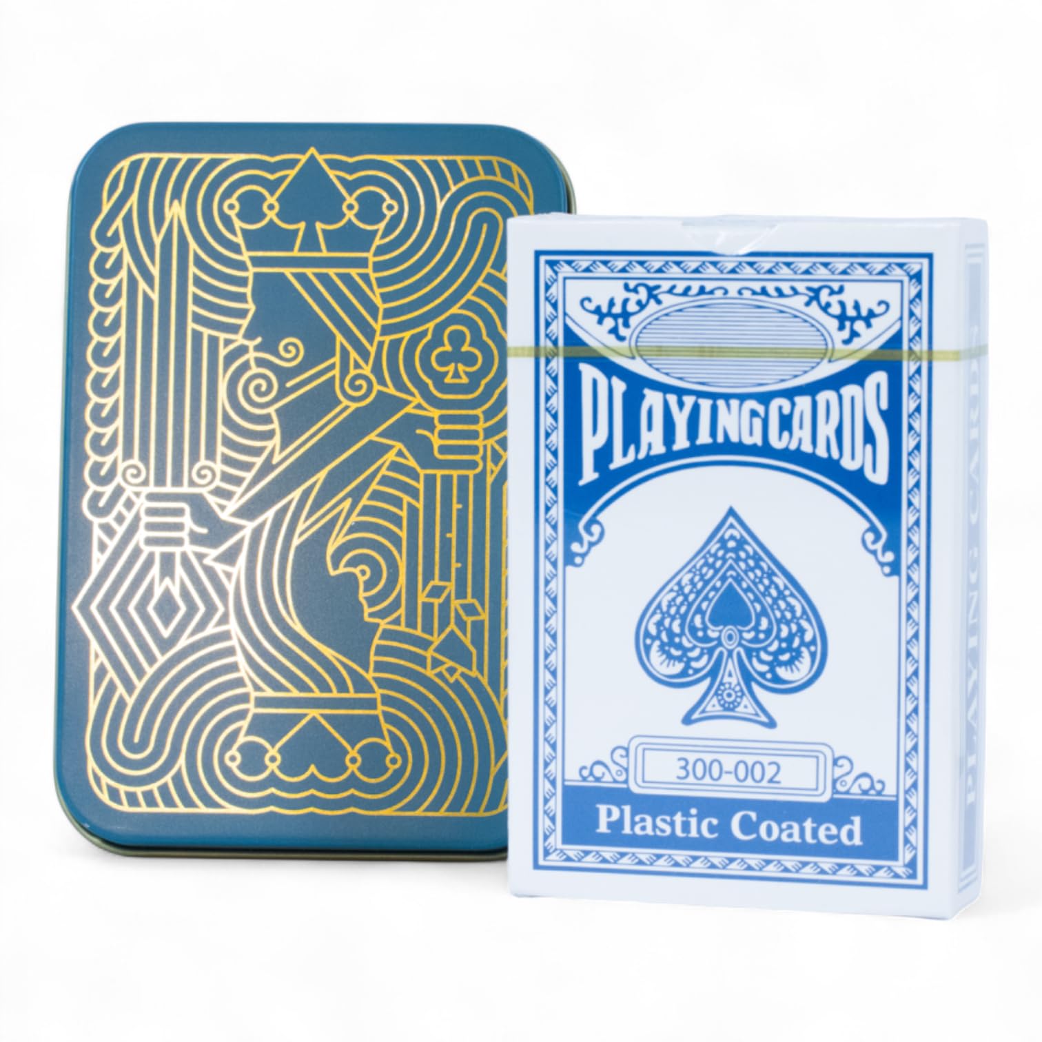 TINIT Playing Card Tin Box Case Metal Travel Case Poker Games Night Gift Stocking Filler Present