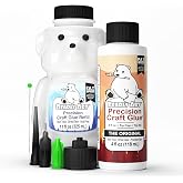 Bearly Art Precision Craft Glue Bundle - 4 fl oz Original & 11 fl oz Refill | Acid Neutral Archival Safe, Dries Clear, Freeze