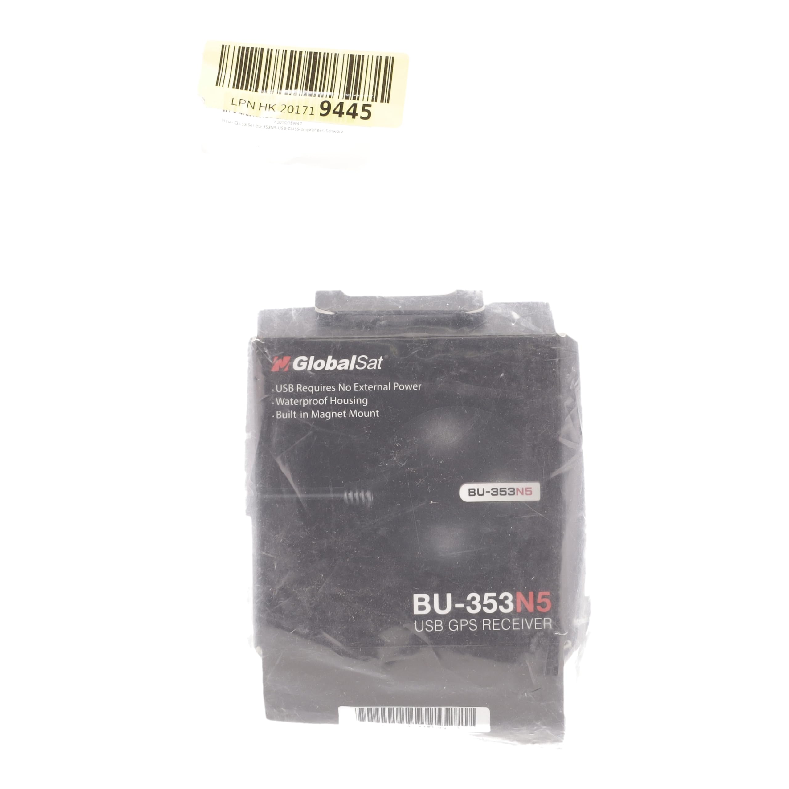 GlobalSat BU-353N5 USB GNSS Receiver, Black, Made in Taiwan