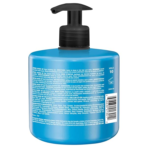 SEXYHAIR STYLE HARD UP HARD HOLDING GEL, 16.9 OZ | EXTREME HOLD | NON-FLAKING FORMULA | ALL HAIR TYPES