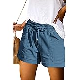 FEKOAFE Womens High Waist Casual Shorts 2026 Summer Drawstring Cotton Shorts for Women Trendy(S-2XL)