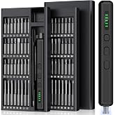 TanSon Mini Electric Screwdriver, 72 In 1 Small Precision Screwdriver Set | 64 Magnetic Bits,5 Torque Settings,4 LED Lights,Cordless Rechargeable Power Screwdriver Repair Tool Kit for Electronics PC RC