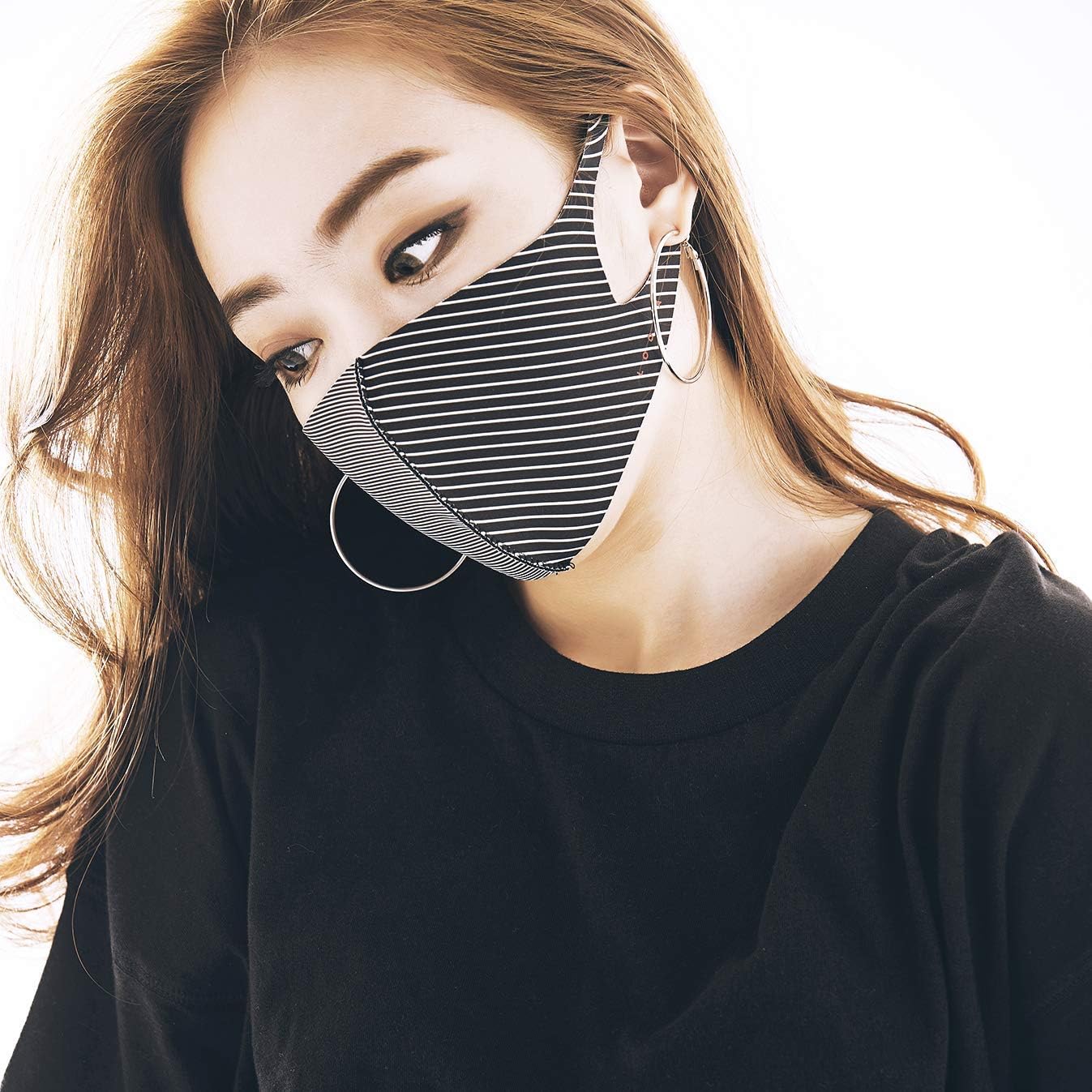LOOKA MASK Protective Fashion Face Mask, Breathable, Washable and Reusable, Stripe
