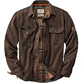Legendary Whitetails Men's Flannel Lined Shirt Jacket Waxed Cotton Water Resistant