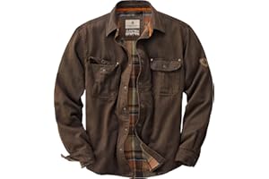 Legendary Whitetails Men's Flannel Lined Shirt Jacket Waxed Cotton Water Resistant