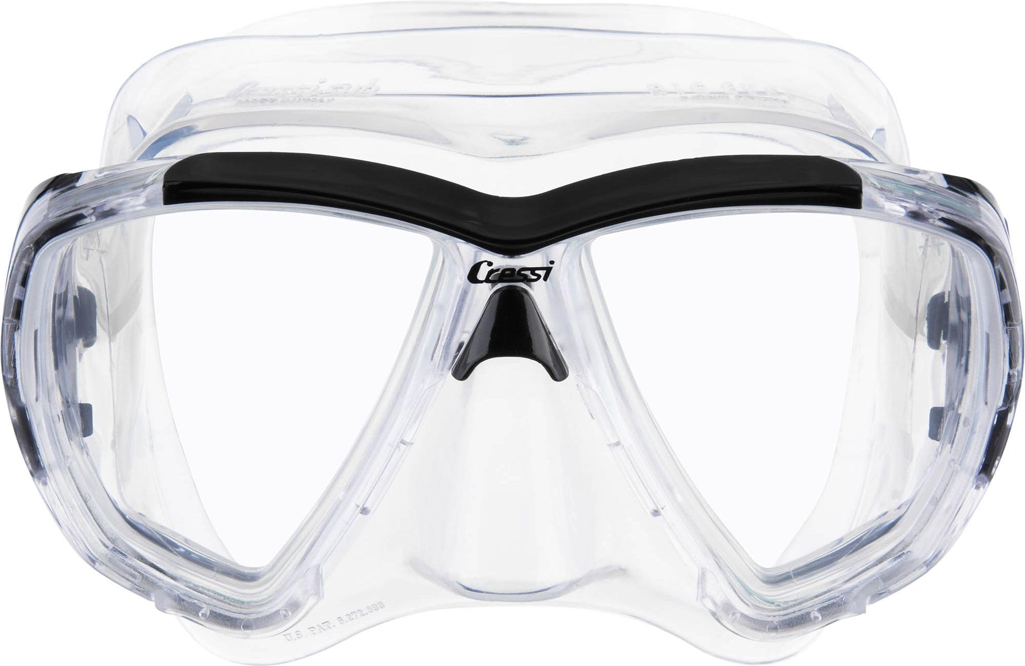 CRESSI Big Eyes Mask Clear/Black - Single Big Eyes Mask for Diving and Snorkelling, Transparent/Black, One Size, Adults — image 1