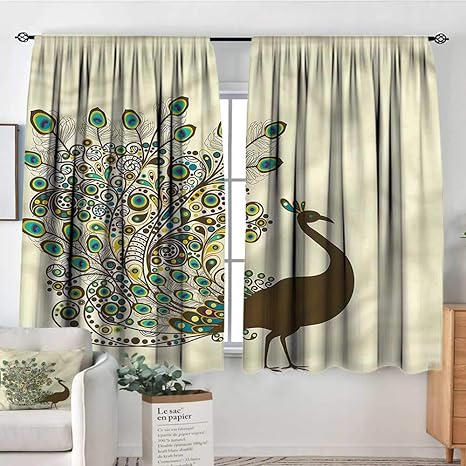 Amazon Com Anzhutwelve Peacock Backout Boy Curtains Peacock Bird