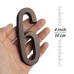 HASWARE 4 Inch Self Adhesive House Number, Modern