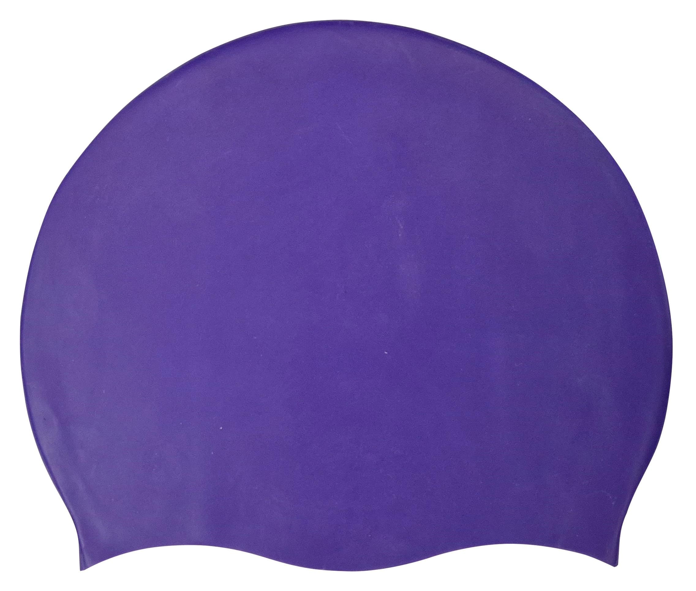 Blue Reef Stretchy Silicone Unisex Women Men One Piece Swimming Hat Swim Cap Plain Unbranded Fluo Dark Pastel Colours One Size Adults 8+ Years Easy Pull On Swim Hat (Purple)