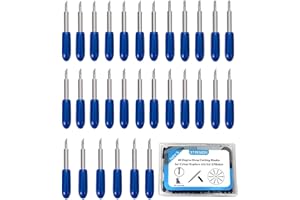 30PCS 60°Deep Cut Replacement Blades, STREWEEK, The Cutting Blades for Cricut/Explore Air/Air 2/Maker, Perfect for Cutting Medium Such as Vinyl Fabric.