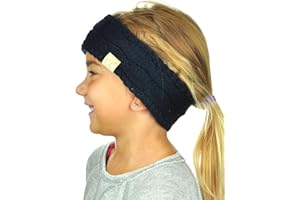 C.C Children's Kids' Winter Warm Cable Knit Fuzzy Lined Ear Warmer Headband