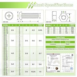 Pzsmocn 60 Pieces/30 Sets M6*20 mm PC Transparent