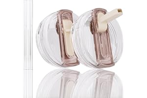 CeleVista 2 Pack Replacement Lid for Stanley 40 oz Quencher H2.0 & ProTour, Flip Straw Tumbler Lid for Stanley Cup, Leakproof, No Spill & Easy to Use Reusable Tumbler Cover (Cream)