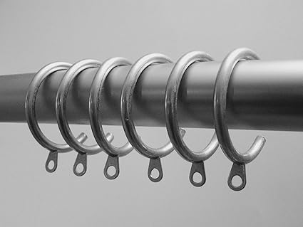 10 Silver Satin Nickel Effect Metal Passing C Type Rings For 19mm