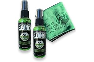 Pickleball Paddle Cleaner Kit - Two 2 fl oz Bottles Plus Microfiber Towel - Enhance Your Performance & Up Your Game - Clean &
