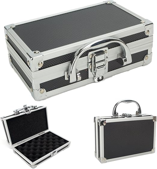 Amazon Co Jp アルミケース 小型 ミニ ジュラルミンケース アクセサリー ツール収納ケース 小物収納ケースボックス 時計ケース ポータブルストレージスーツケース ホーム キッチン