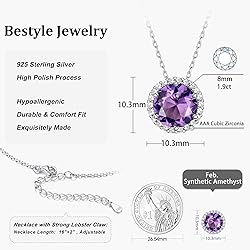 Bestyle Dainty 925 Sterling Silver CZ Round Diamond