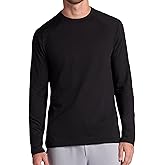 Gaiam Mens Bliss Balance Long Sleeve Crewneck Top, Standard Fit, Stretch Midweight Material