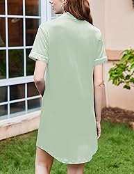 Ekouaer Nightgowns for Women Button Down Sleepshirt