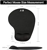 New Horrizon Mouse Mat Black Anti-Slip Comfort Pad with Gel Wrist Support Pink view 4