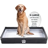 MEEXPAWS Dog Pee Pad Holder, Foldable Puppy Litter Box Indoor Potty Tray | Extra Large High Side Leak-proof Potty Pad Holder for Dogs, Easy Clean Portable Liner Base, Dog Toilet for Potty Training