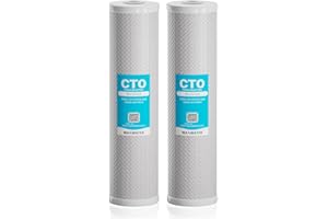 Max Water 20 x 4.5 CTO Carbon Block Filter Cartridge 5 Micron Whole House Water Filter Replacement Compatible with FC25B, EPM
