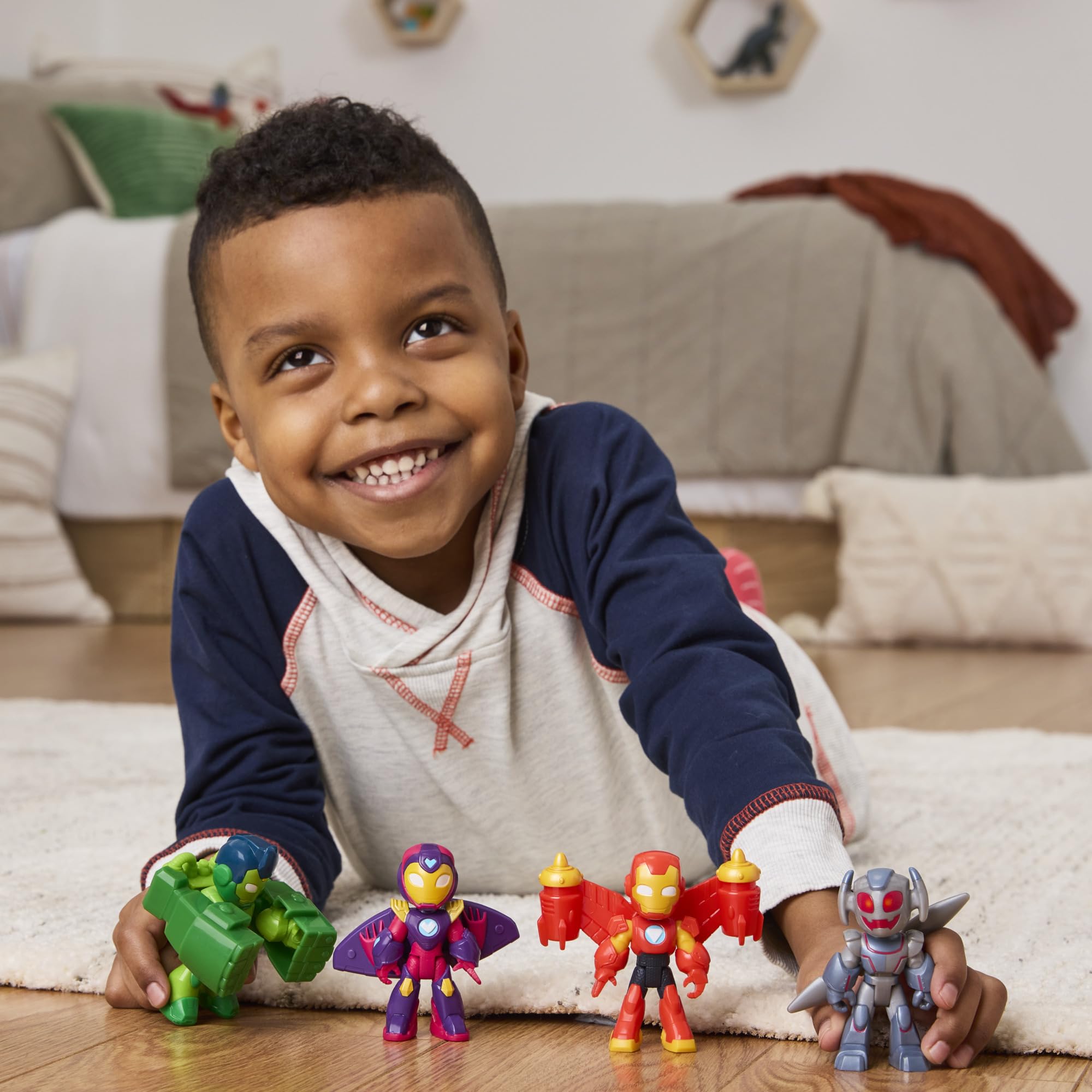 Iron Man and HIS Awesome Friends Marvel Iron Armor Figure Pack, 3-Inch Action Figures, Toy Playsets for Boys & Girls, Kids, Ages 3+ ​(Amazon Exclusive)