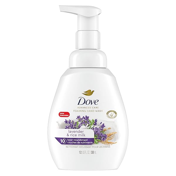 DOVE LAVENDER & RICE MILK PROTECTS SKIN FROM...