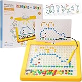 Magnetic Drawing Board for Kids - Large Magnetic Dot Art Pad for Toddlers, Montessori Educational Preschool Toy, Travel Toy f