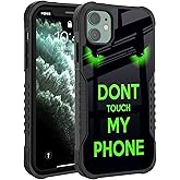 FJyuanqi Compatible with iPhone 11 2019 Case for Man Boys, Dont Touch My Phone Design Heavy Duty Shockproof Bumper Protective Phone Cover Full Body Sturdy Anti-Scratch Armored for iPhone 11