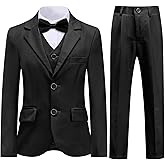 SWOTGdoby Boys 4 Piece Formal Suit Set Kids Tuxedo Suits for Boys Wedding Ring Bearer Christmas Outfits