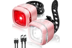 2024 New 5+5 Modes IPX6 Waterproof Bike Light,Type-C Rechargeable Bike Lights for Night Riding, 17 Hrs Long Life Bicycle Ligh