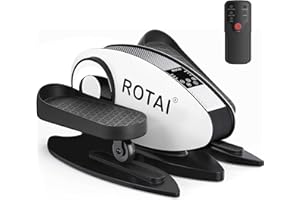 ROTAI Under Desk Elliptical, Electric Seated Pedal Exerciser with Display Monitor and Remote Control