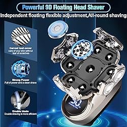 9D Head Shavers for Bald Men: Upgraded 6 in 1