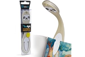 Gifts for Readers & Writers Bookmark Reading Light Sloth Brown - 2in1 Clip On Bookmark Kids Book Light for Reading Night in Bed, Travel Cute Book Lights, Flexible 8 Lumen LED Lights for Books