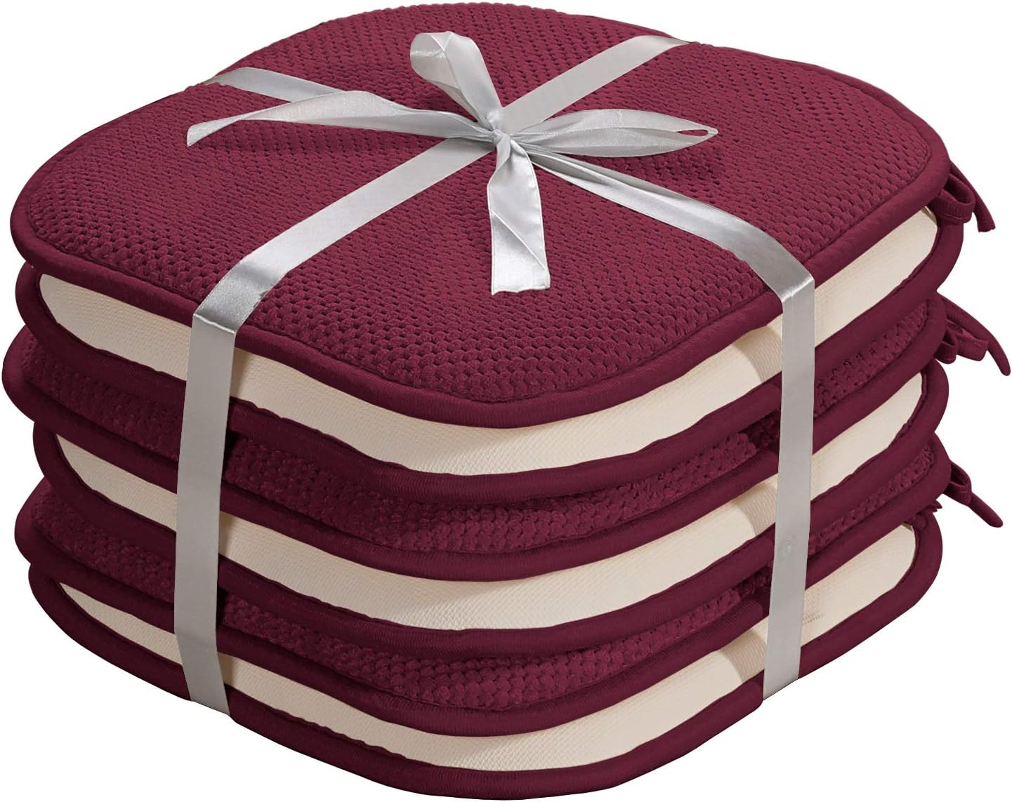 Memory Foam Chair Cushions With Ties Cameron Memory Foam Non Slip