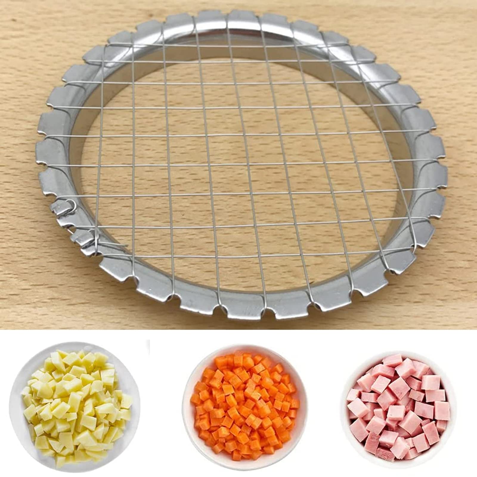 Egg Slicer, Stainless Steel Eggs Cutter, Mushroom Cutter Tomato Sectioner Potato Press Machine Splitter Multi Purpose Slicer for Slicing Potatoes, Carrots, Mushrooms(Size:Diameter: 89 mm)