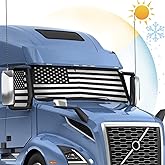 Semi Truck Sun Shade for Windshield and Side Window &ndash; Retractable Sunshade Blocker Sun Rays | Keep Warm in Winter | New Material Effective for Big Rig Truck, RV Accessories