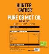Hunter & Gather Pure C8 MCT Oil 500ml Organic Coconut Triple Steam Distilled view 4
