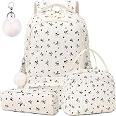 Dafelile Girls Backpack for Elementary School Bookbag Kids Backpacks for Girls 3 in 1 Set Back to School