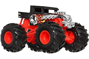 Hot Wheels Monster Trucks, Oversized Monster Truck, 1:24 Scale Die-Cast Toy Truck with Giant Wheels and Cool Designs