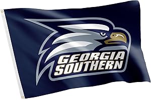 Desert Cactus Georgia Southern University GSU Flag - 3 x 5 Feet Eagles Banner, Indoor/Outdoor Durable Fabric, 100% Polyester Design (Style 1)
