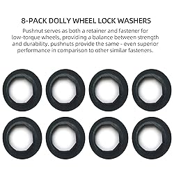 (8-Pack) 1/2" Axle Push Nuts, Dolly Wheel Lock