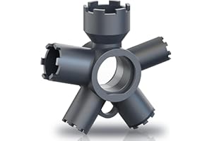 GLOWGEEK 10-in-1 Faucet Aerator Removal Tool Kit – Heavy-Duty Faucet Key for Housed & Threaded Aerators, Fits M16.5 M18.5 M21.5 M22 M24 M28 Sizes – Plumbing Tool for Bathroom, Kitchen, and Home Repair