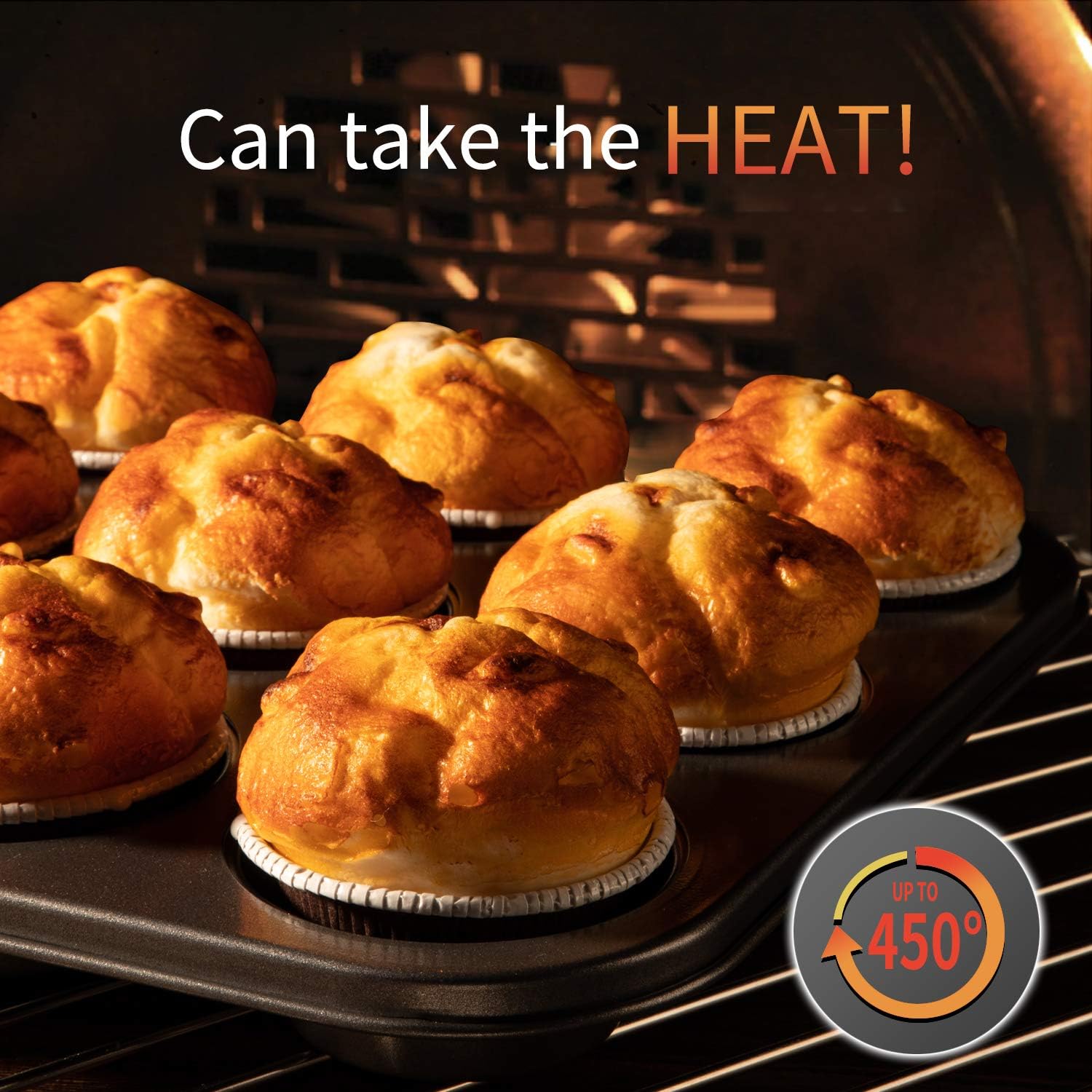 KITESSENSU Baking Pans Sets Nonstick, Bakeware Set with Round Cake Pan, Square Cake Pan, Loaf Pan, Cup Muffin Pan, Baguette Pan, Cookie Sheet & Silicone Oven Mitts, Carbon Steel Bake Set 7-Piece: Kitchen & Dining